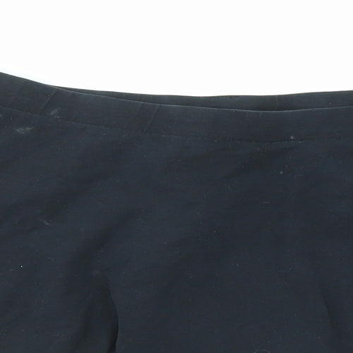 New Look Womens Black Cotton Skater Skirt Size 12