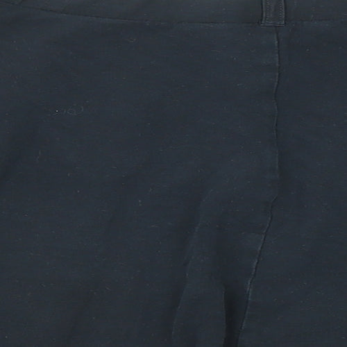 New Look Womens Black Cotton Skater Skirt Size 12