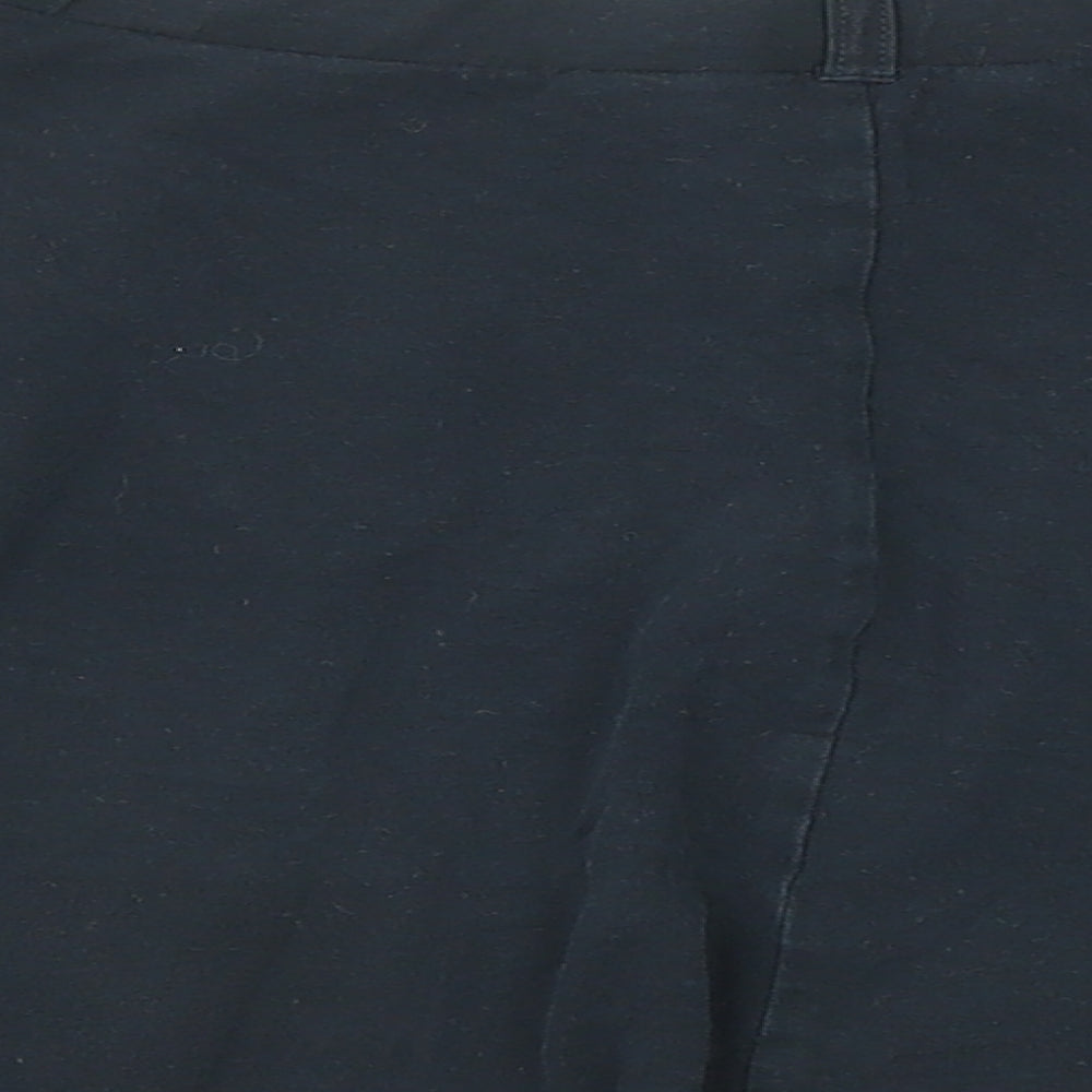 New Look Womens Black Cotton Skater Skirt Size 12