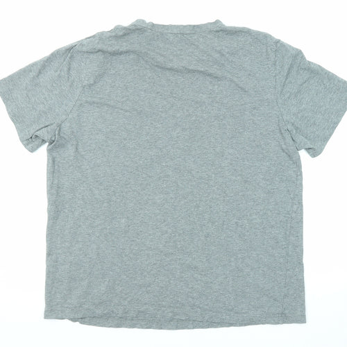 PUMA Mens Grey Polyester T-Shirt Size XL Round Neck