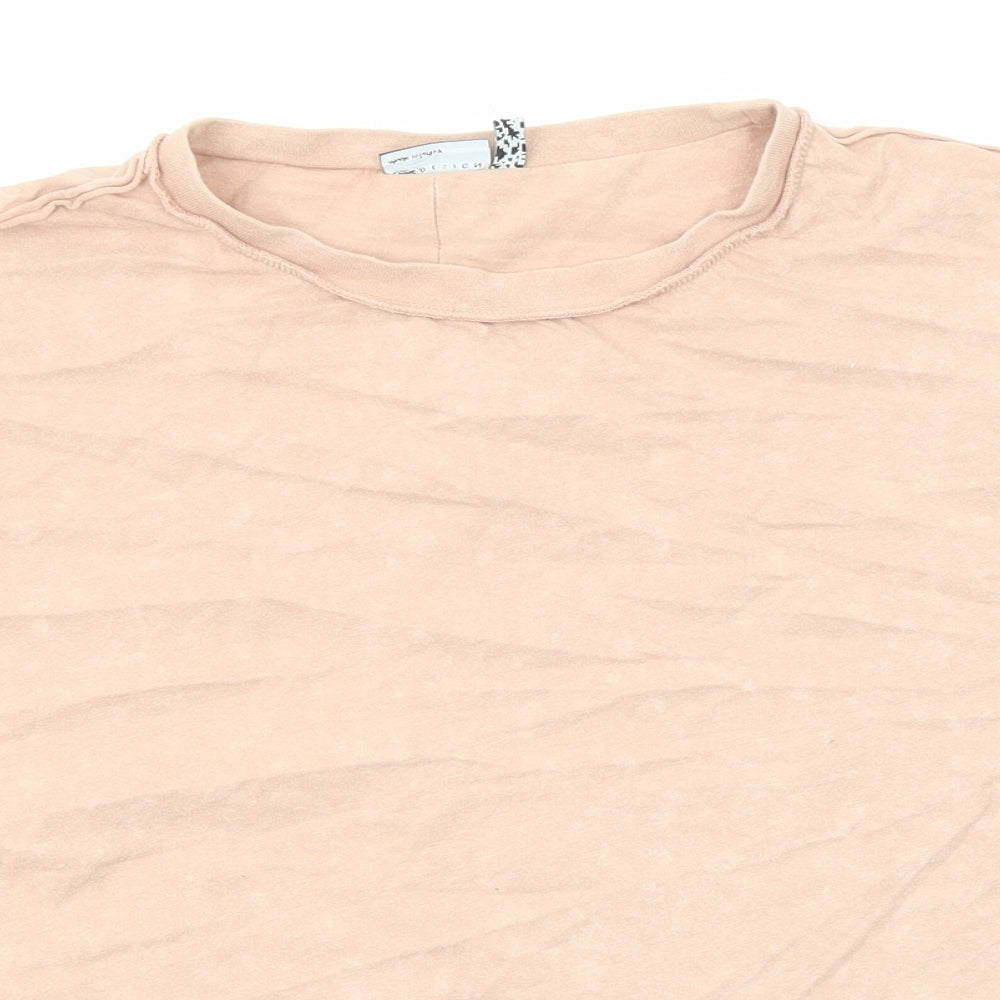 ASOS Womens Pink Cotton Basic T-Shirt Size 12 Round Neck