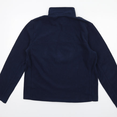 Lands' End Mens Blue Polyester Henley Sweatshirt Size M