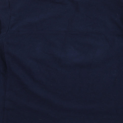 Lands' End Mens Blue Polyester Henley Sweatshirt Size M