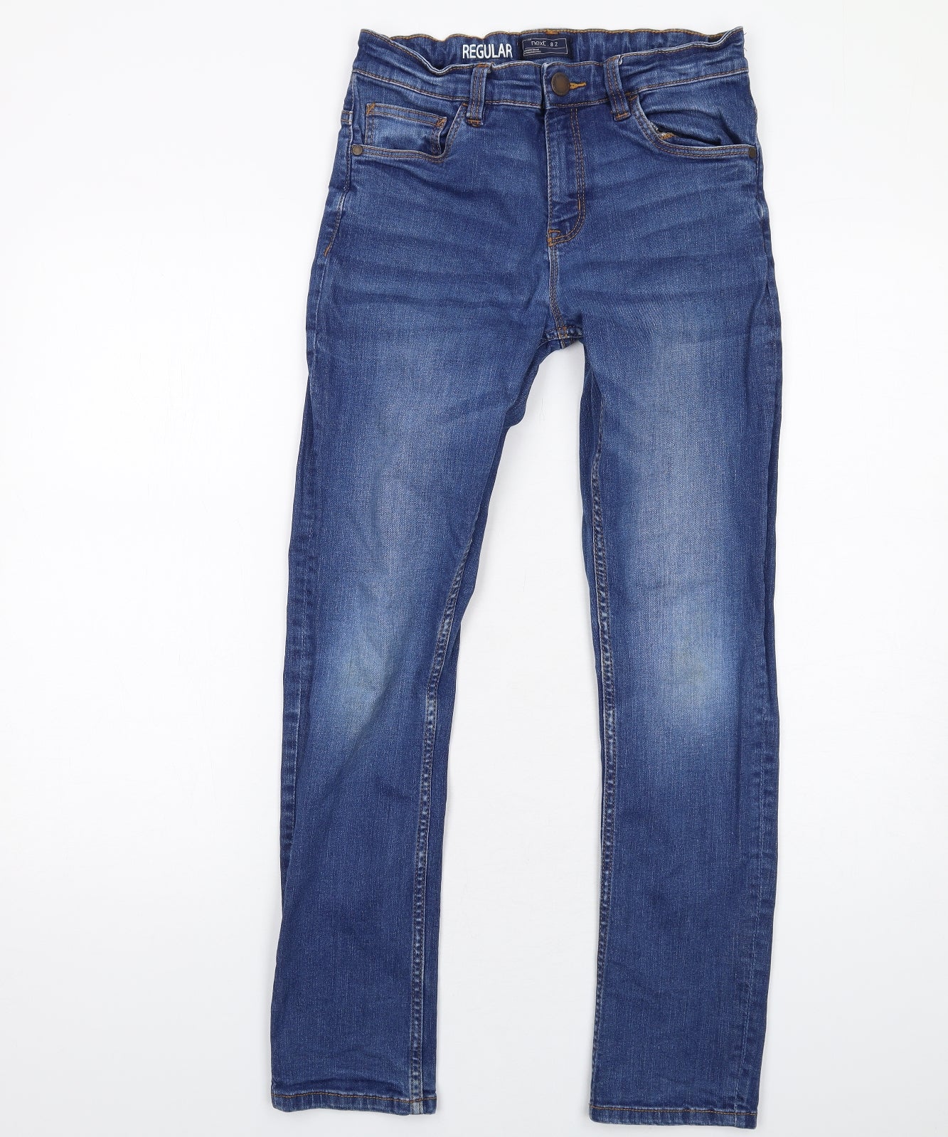 NEXT Boys Blue Cotton Skinny Jeans Size 12 Years L29 in Regular Zip