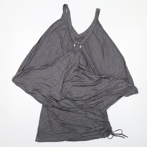 NEXT Womens Grey Viscose Camisole Tank Size 18 V-Neck - Ruched Side