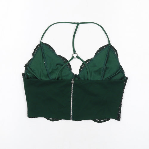 River Island Womens Green Polyester Cropped Tank Size 8 Sweetheart - Bralette