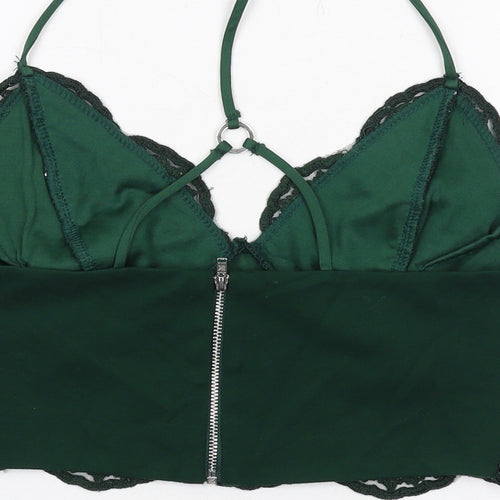 River Island Womens Green Polyester Cropped Tank Size 8 Sweetheart - Bralette