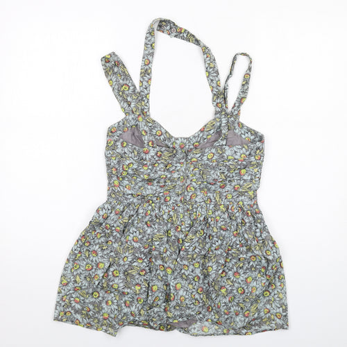 French Connection Womens Multicoloured Floral Cotton Camisole Tank Size 10 Halter