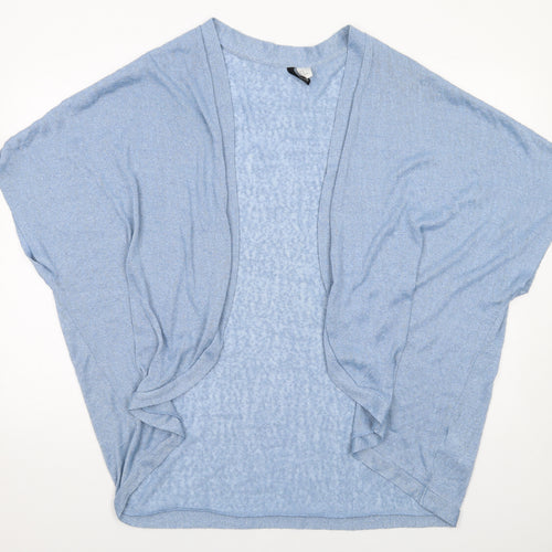 H&M Womens Blue V-Neck Polyester Cardigan Jumper Size M