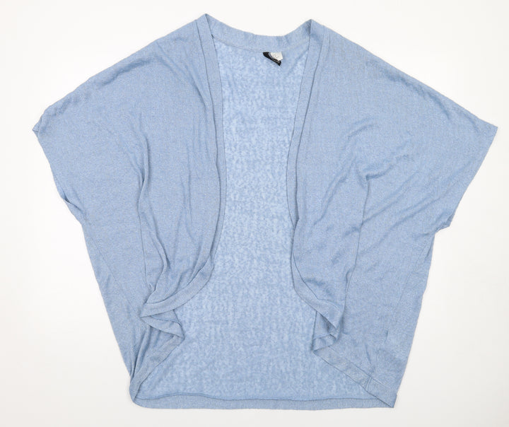 H&M Womens Blue V-Neck Polyester Cardigan Jumper Size M