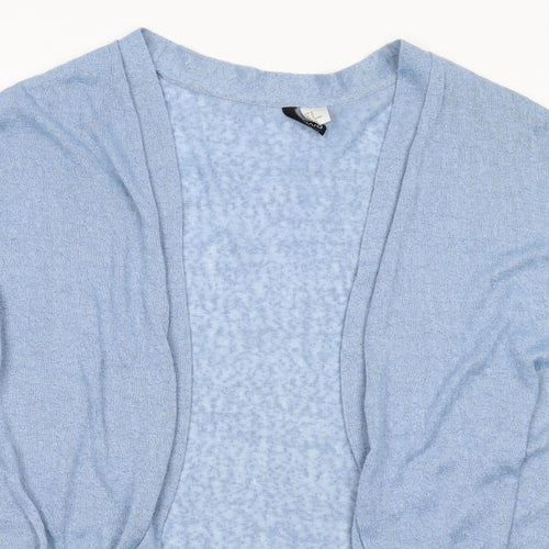 H&M Womens Blue V-Neck Polyester Cardigan Jumper Size M