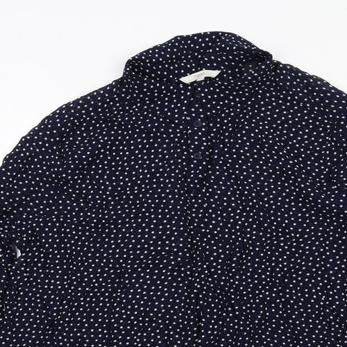 NEXT Womens Blue Polka Dot Viscose Basic Button-Up Size 20 Collared
