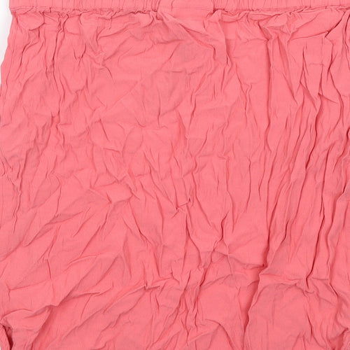 Saint Tropez Clothing Womens Pink Viscose A-Line Skirt Size L Drawstring