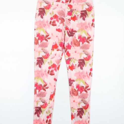 NEXT Girls Multicoloured Floral Polyester Pedal Pusher Trousers Size 13 Years L28 in Regular Pullover
