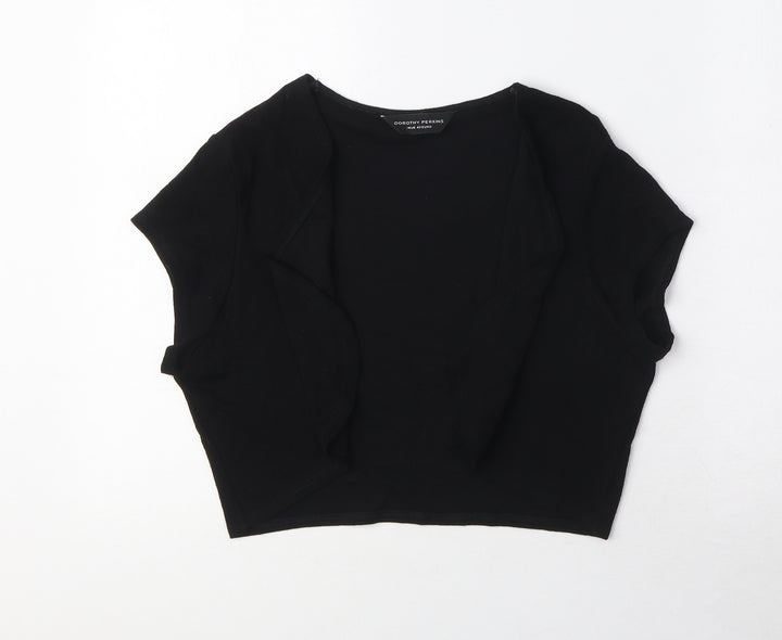 Dorothy Perkins Womens Black V-Neck Viscose Cardigan Jumper Size 14