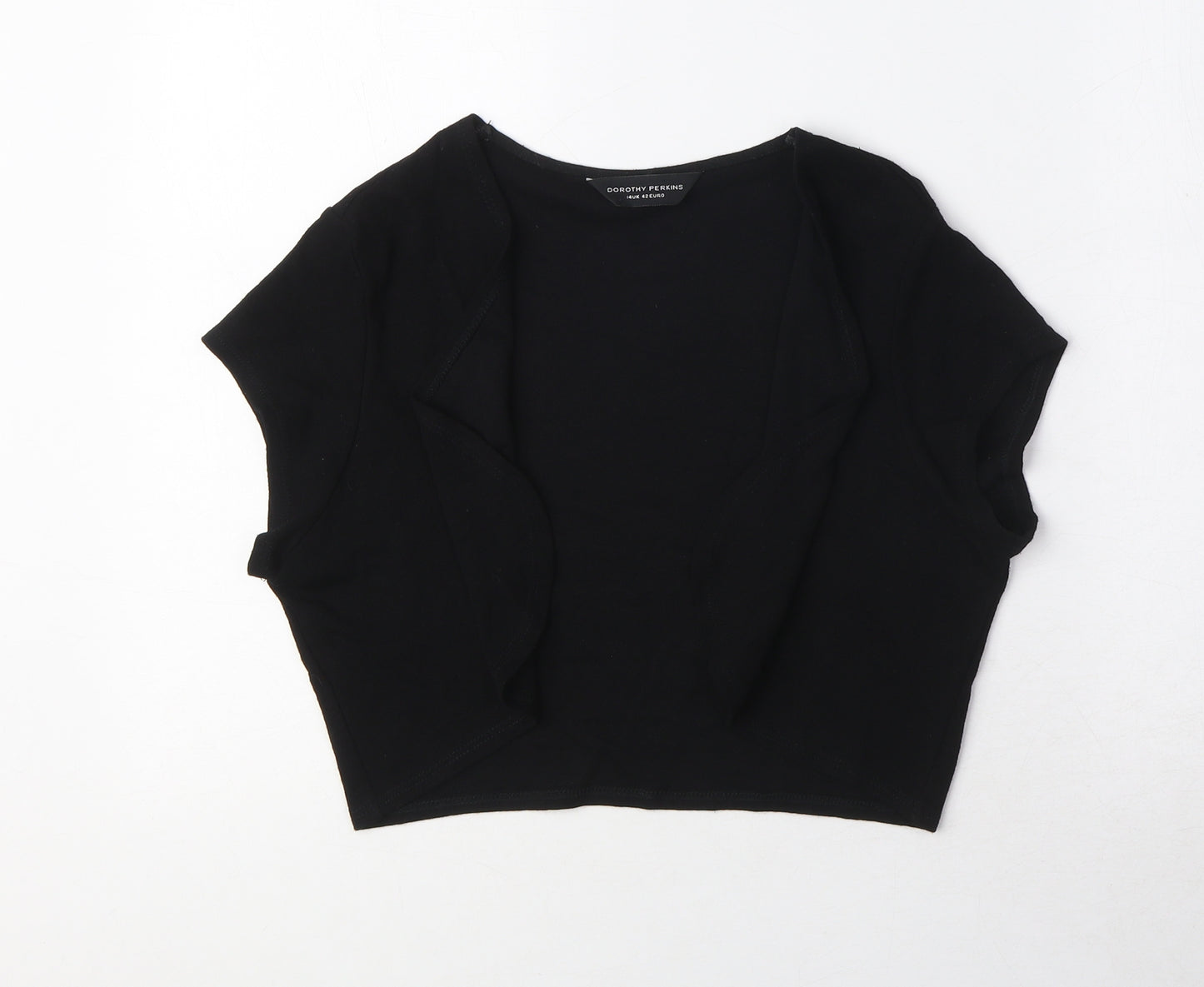 Dorothy Perkins Womens Black V-Neck Viscose Cardigan Jumper Size 14