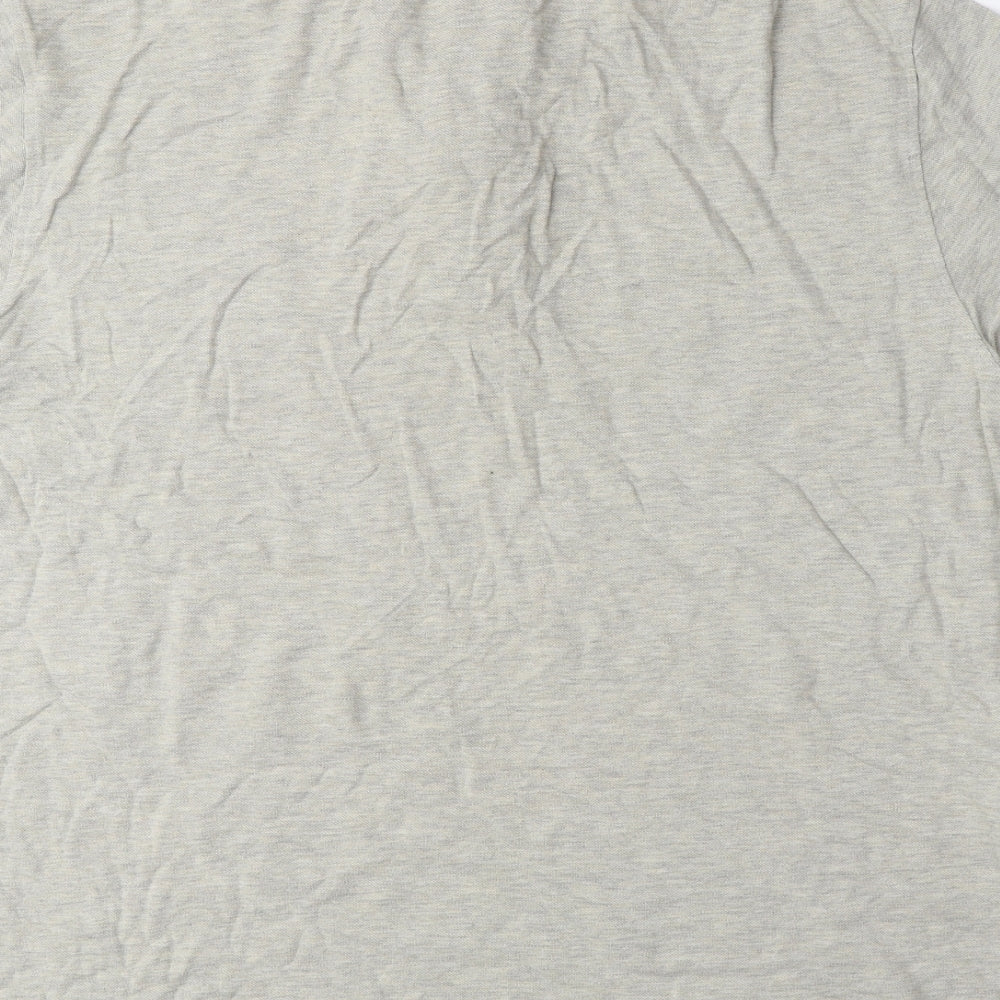 Marks and Spencer Mens Grey 100% Cotton Polo Size 2XL Collared Button