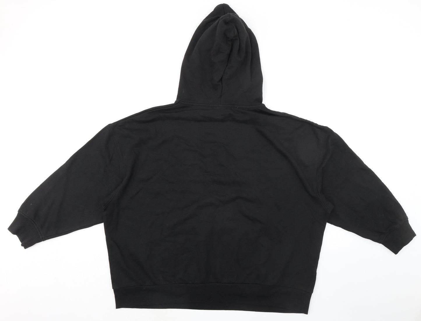ASOS Curve Womens Black Cotton Pullover Hoodie Size 20