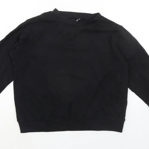 ASOS Womens Black 100% Cotton Pullover Sweatshirt Size 8