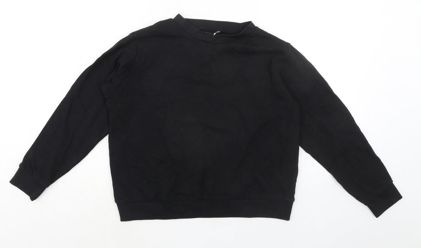 ASOS Womens Black 100% Cotton Pullover Sweatshirt Size 8