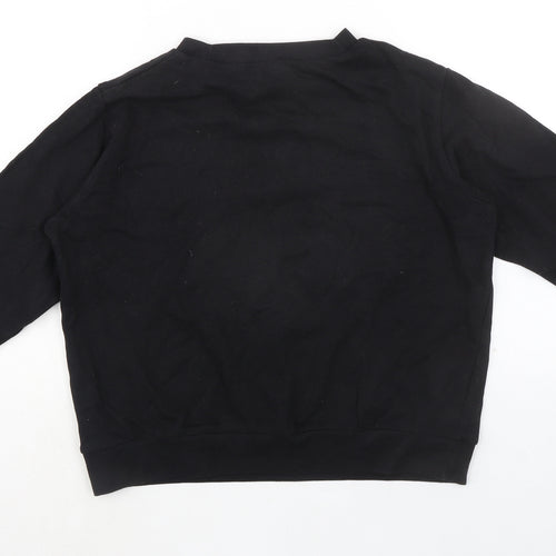 ASOS Womens Black 100% Cotton Pullover Sweatshirt Size 8