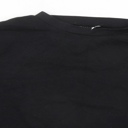 ASOS Womens Black 100% Cotton Pullover Sweatshirt Size 8