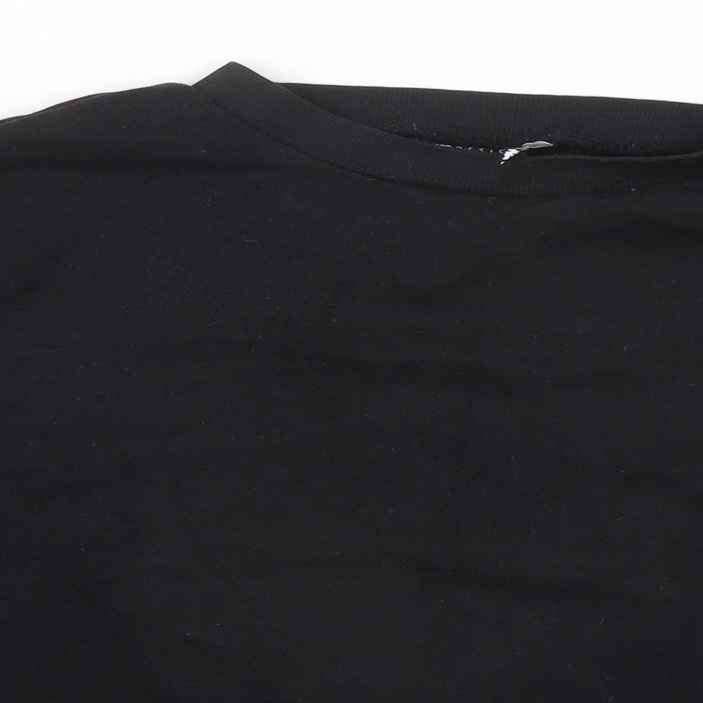 ASOS Womens Black 100% Cotton Pullover Sweatshirt Size 8