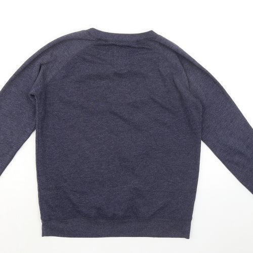 Triblend Sweats Mens Blue Cotton Pullover Sweatshirt Size M