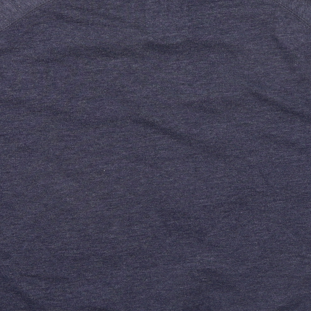 Triblend Sweats Mens Blue Cotton Pullover Sweatshirt Size M