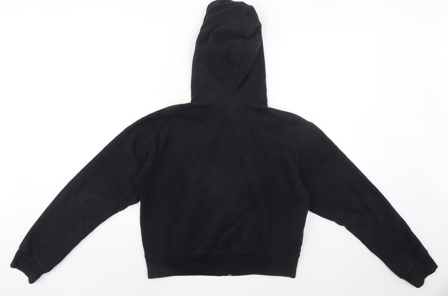 French Connection Womens Black Cotton Full Zip Hoodie Size S Zip - fcuk