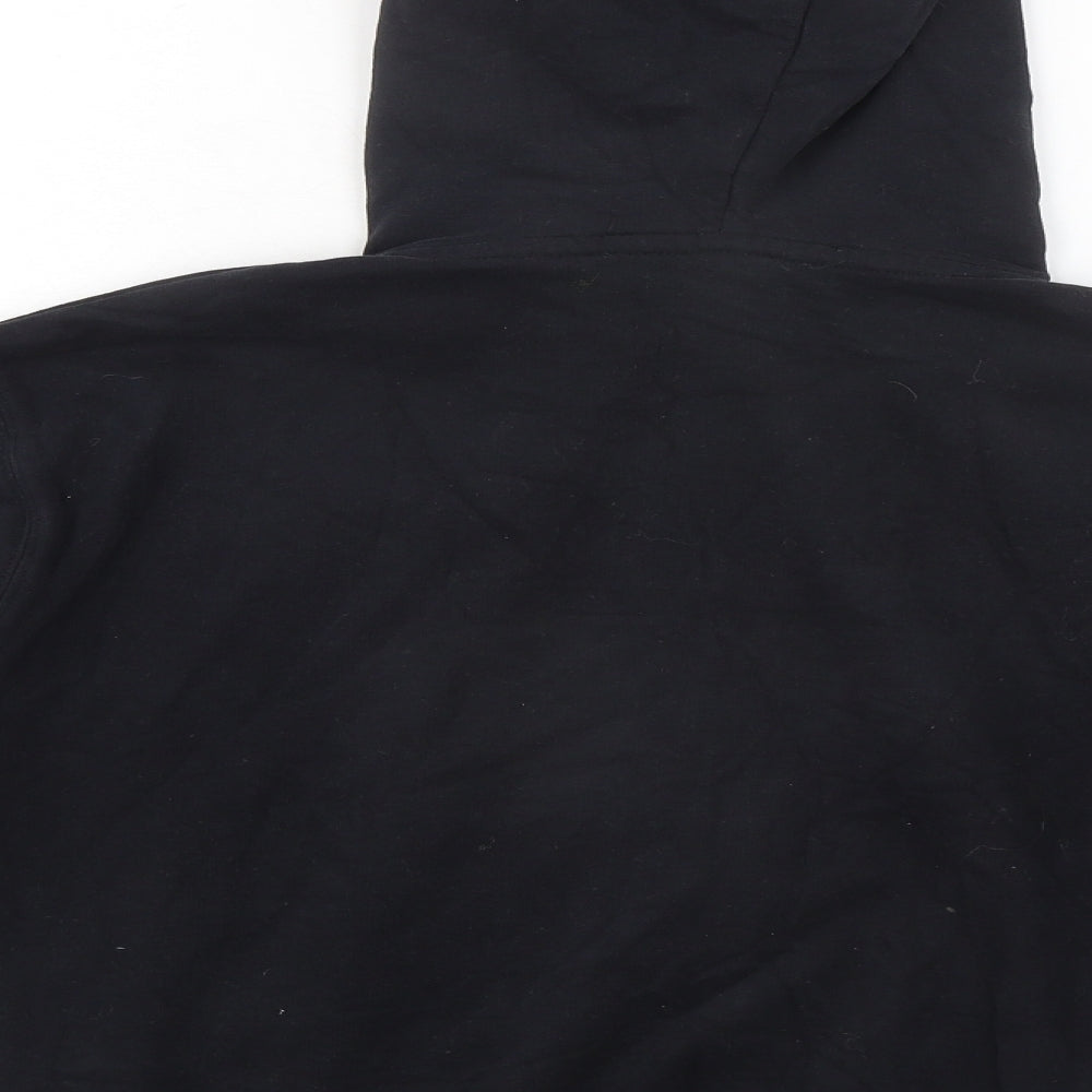 French Connection Womens Black Cotton Full Zip Hoodie Size S Zip - fcuk