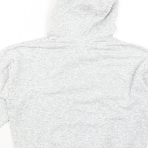H&M Girls Grey Cotton Pullover Hoodie Size 10 Years Pullover - Age 10-12
