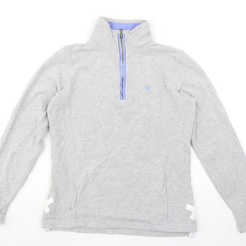 Crew Clothing Womens Grey Cotton Pullover Sweatshirt Size 8