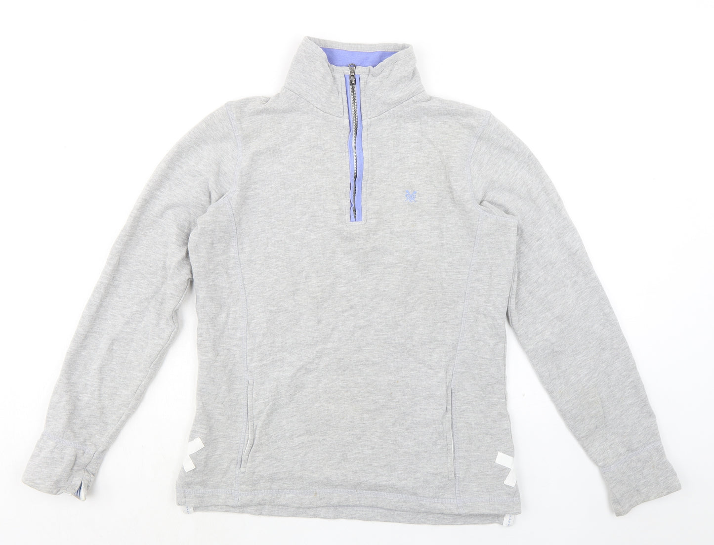 Crew Clothing Womens Grey Cotton Pullover Sweatshirt Size 8