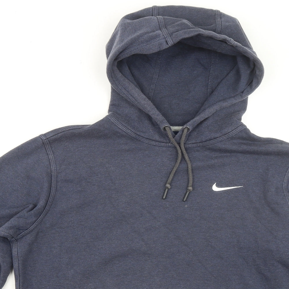 Nike Mens Blue Cotton Pullover Hoodie Size M