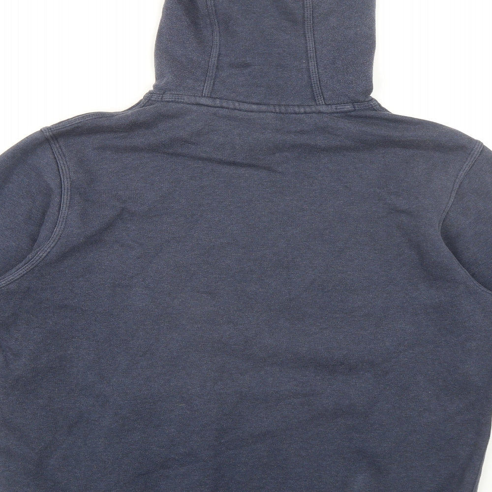 Nike Mens Blue Cotton Pullover Hoodie Size M