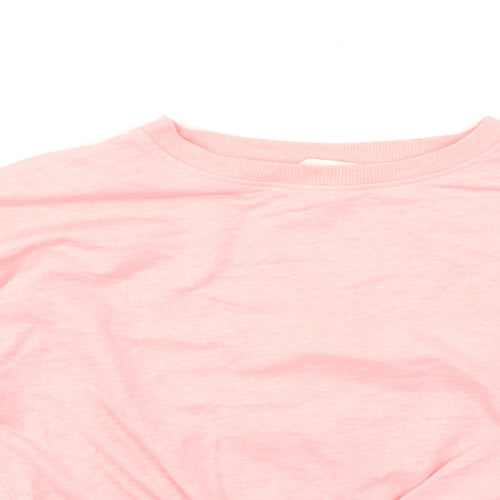 H&M Girls Pink Cotton Pullover Sweatshirt Size 12-13 Years Pullover - Knot Front