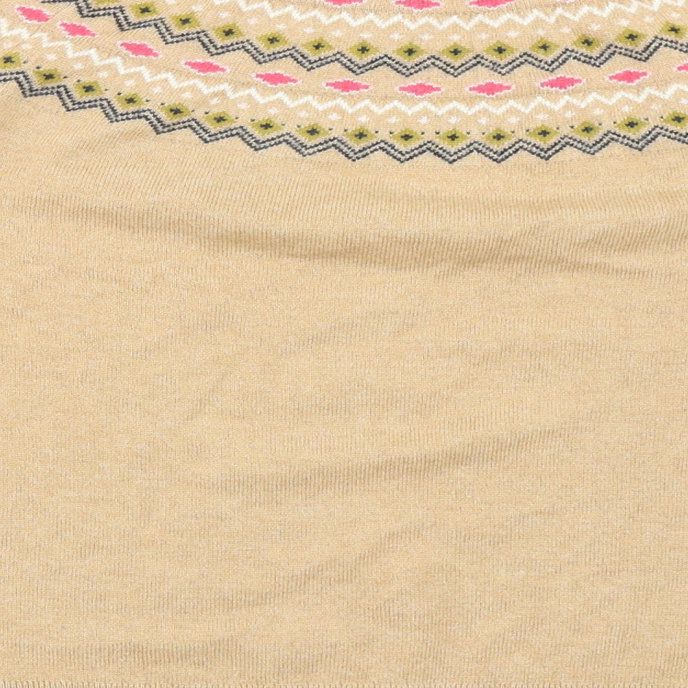 Hobbs Womens Beige Round Neck Wool Pullover Jumper Size M