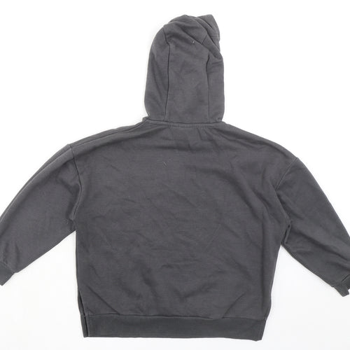 Primark Girls Grey Cotton Pullover Hoodie Size 7-8 Years Pullover - Stitch