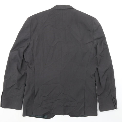 NEXT Mens Grey Polyester Jacket Suit Jacket Size 40 Regular