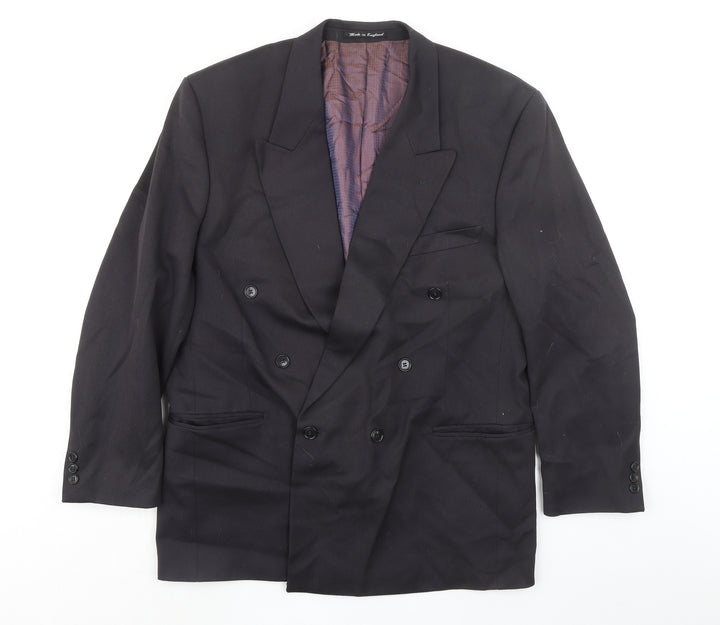 Corman Mens Black Polyester Jacket Suit Jacket Size 44 Regular