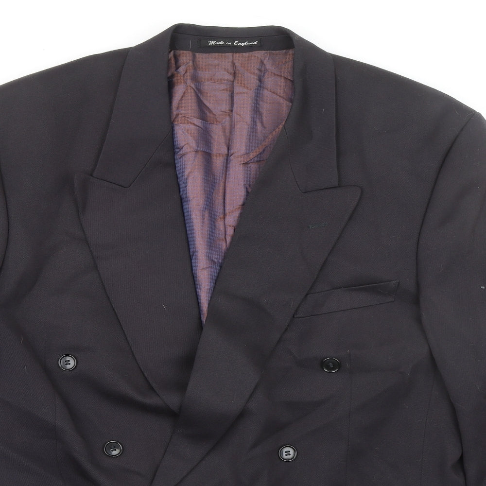 Corman Mens Black Polyester Jacket Suit Jacket Size 44 Regular