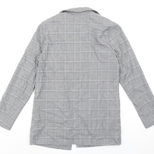 New Look Womens Black Plaid Kimono Jacket Size 10
