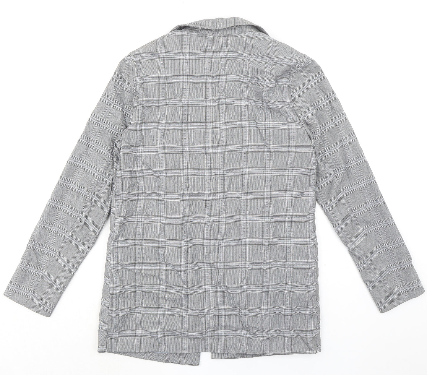New Look Womens Black Plaid Kimono Jacket Size 10