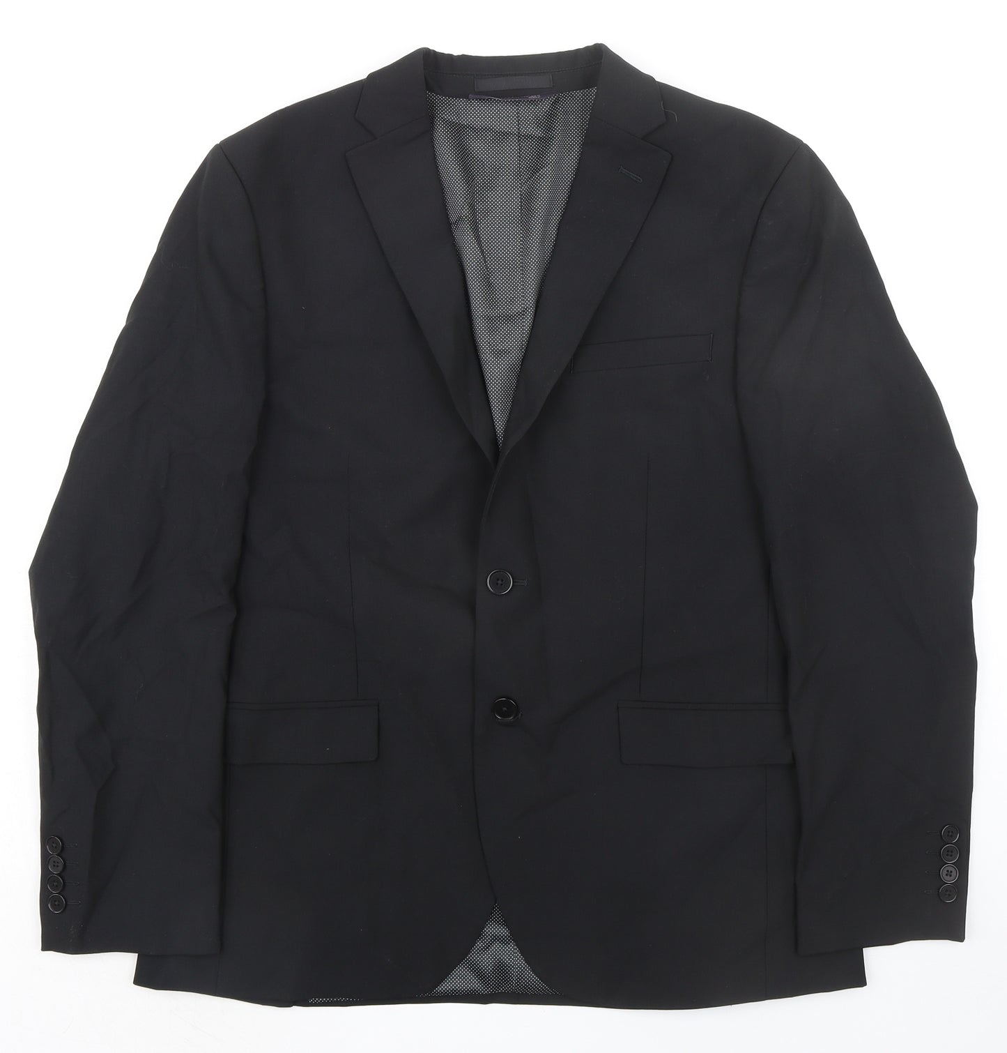 Marks and Spencer Mens Black Wool Jacket Suit Jacket Size 40 Regular