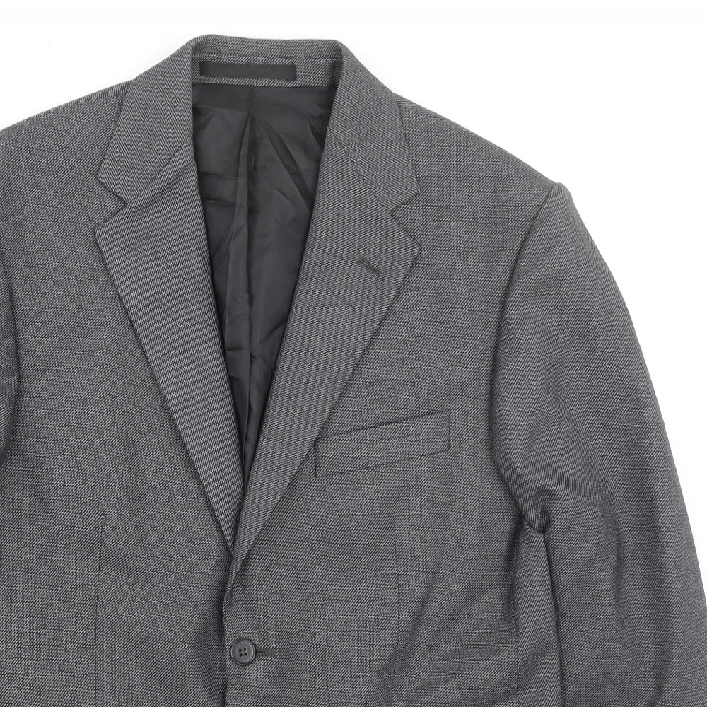 Marks and Spencer Mens Grey Polyester Jacket Suit Jacket Size 40 Regular