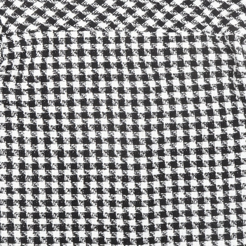 Cameo Rose Womens Black Check Polyester Basic Button-Up Size M Collared