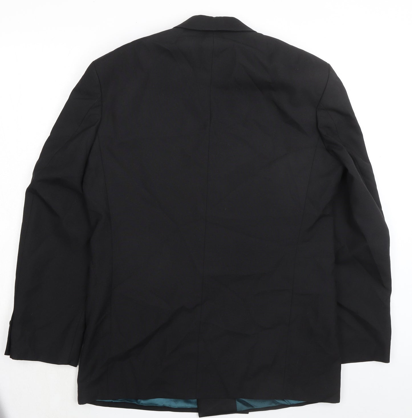 Marks and Spencer Mens Black Polyester Tuxedo Suit Jacket Size 38 Regular