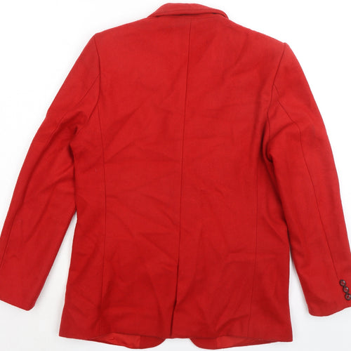 Alice Collins Womens Red Jacket Blazer Size 10 Button