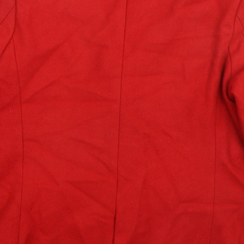 Alice Collins Womens Red Jacket Blazer Size 10 Button